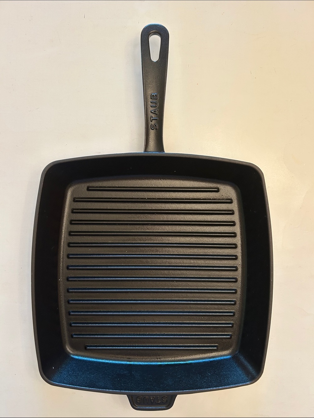 Staub Cast Iron 12-inch Square Grill Pan - Matte Black